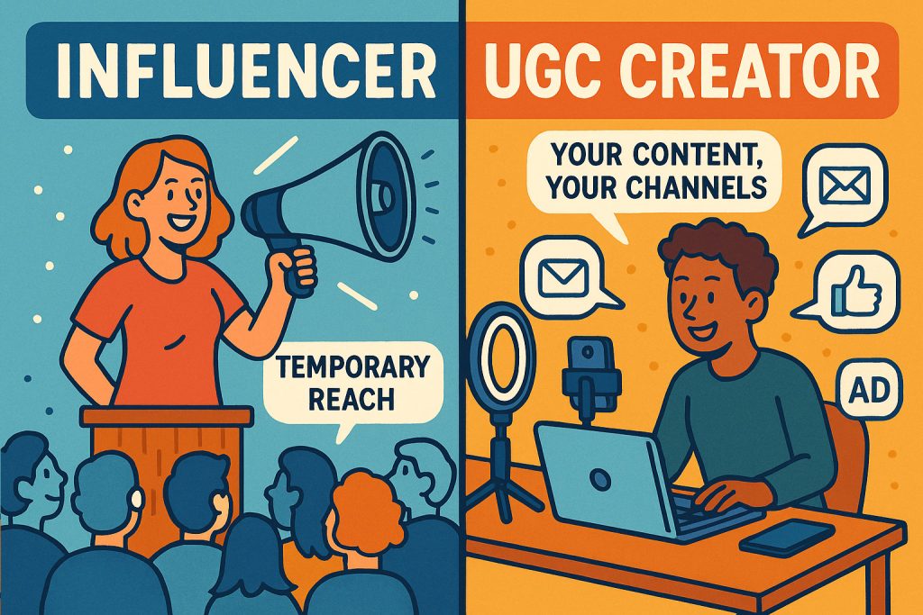Influencer vs UGC Creator Comparison