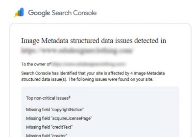 Structured Metadata Warning