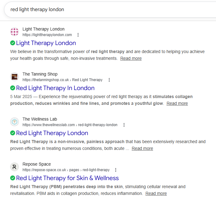 SEO SERP improvement for WordPress client