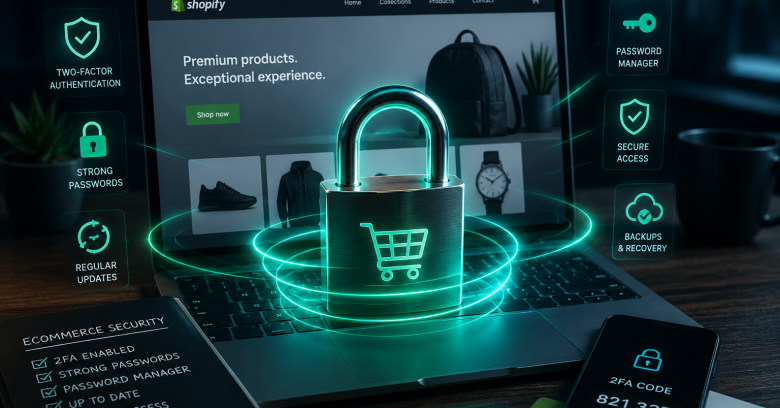 Ecommerce Security - how to lock down online shop with passwords, 2fa etc