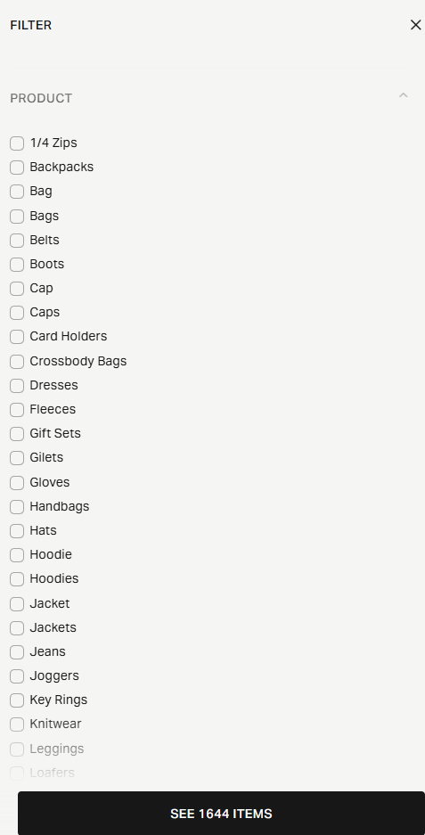 Broken filter options where options are duplicating in shopify