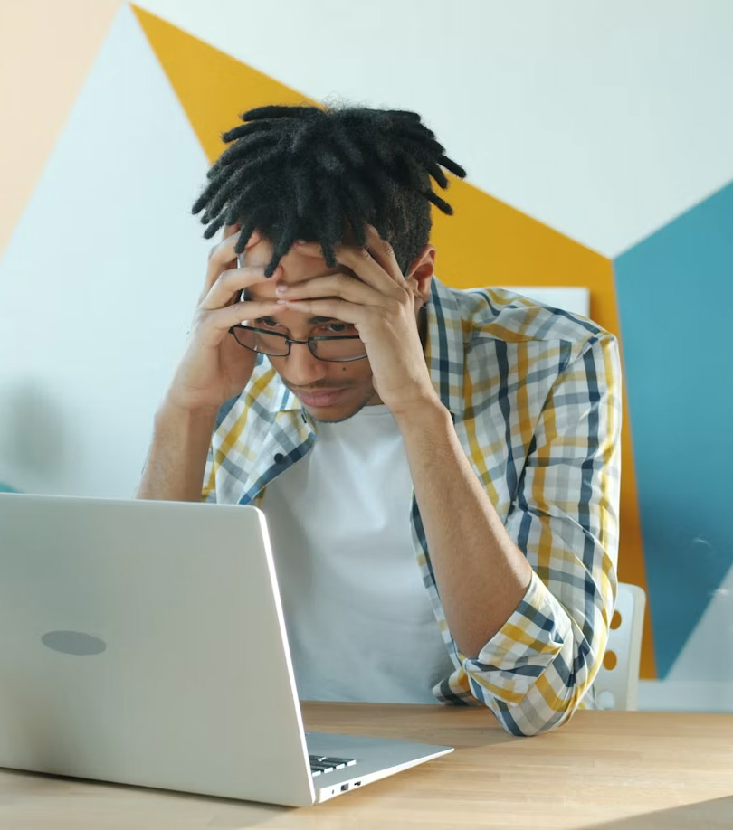 Man Stressed at Ai ruining his store