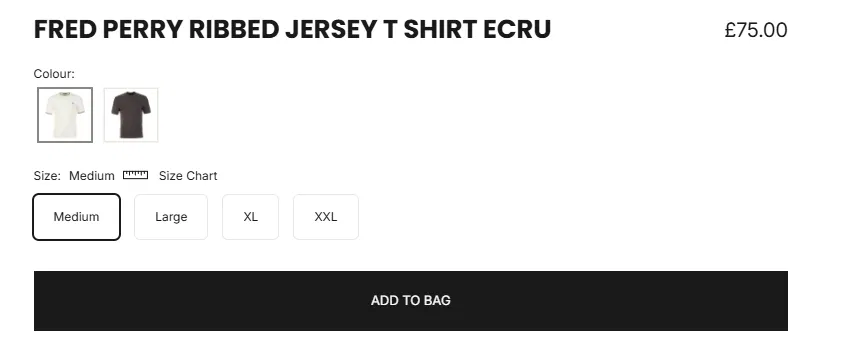 Product description without a low stock alert