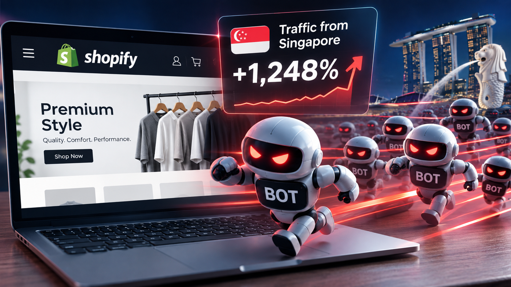 Shopify stores hit by singapore bots