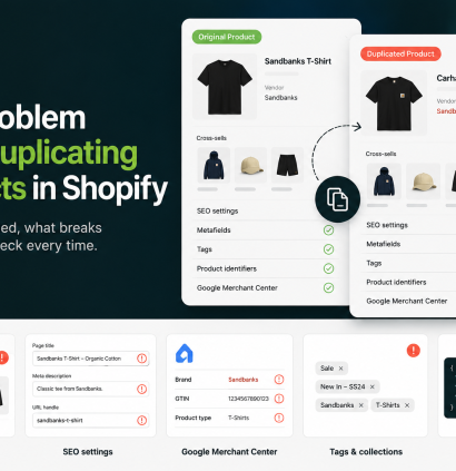 The problems with duplicating products in shopify